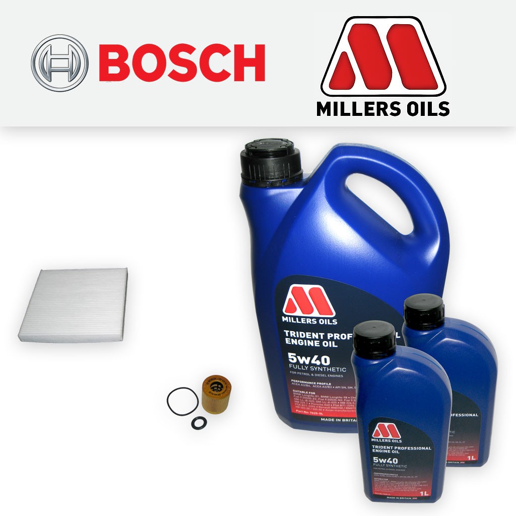 SERVICE KIT for PEUGEOT BOXER 2.2 HDI OIL CABIN FILTERS +5w40 OIL (2006-2013)