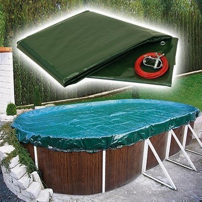 Pool Abdeckplane Oval Ovalpool Ovalbecken 530 x 320, 180g/qm Plane Abdeckung