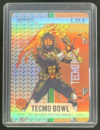 2026 Bo Jackson Battle Arena Tecmo Bowl Hammer Endzone Battlefoil Fire #EZ129