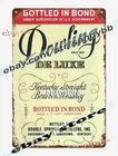 1930s Dowling Deluxe Bourbon Whiskey Label Tin Sign vintage pub tin plaque art