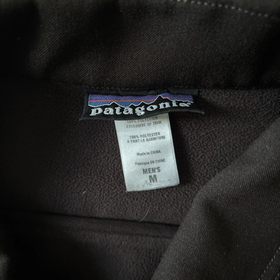 Patagonia Softshell Fremont Windbreaker Jacket Mens M Fleece Lined Brown Vintage - Image 2 of 4