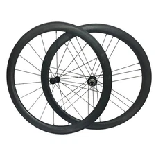 700c Carbon Road Bike Clincher Wheelset 25mmx45mm/50mm Ceramic Bearing Hubs