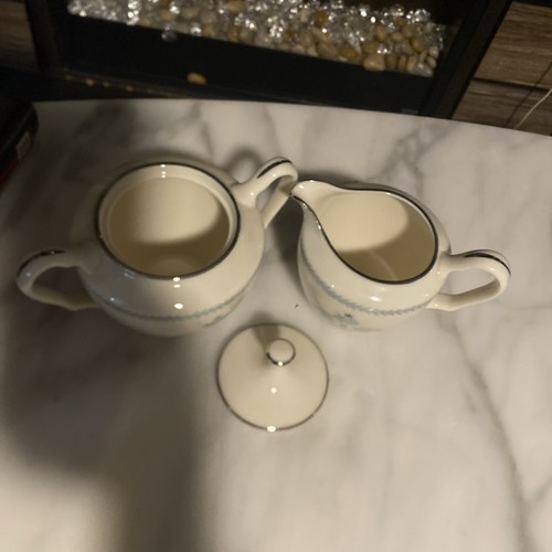 Lenox Charmaine Vintage U. S. A. Made Creamer & Sugar Bowl Vintage 7.5" MCM RaRe - Picture 4 of 8