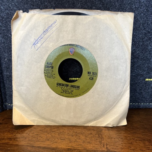 1973 Alice Cooper Hello Hurray / Generation Landslide 7" 45RPM w/ppr slv - Foto 5 di 6