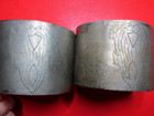 NATIVE AMERICAN KISSING OTTERS ENGRAVED INDIAN ARM BANDS RARE ORIGINAL SET HB EX — photo 1