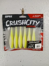Rapala Crush City 4.25" Freeloader 6pk Chartreuse Pearl