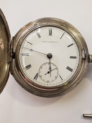 WALTHAM P.S. BARTLETT 18S.15J. KEY WIND POCKET WATCH 6OZ COIN