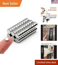 Versatile 60-Piece Nickel-Plated Round Magnets - Ideal for Crafts  Organizing