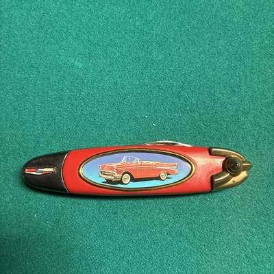 1957 Chevy Bel Air Pocket Knife w/ Case Made By The Franklin Mint