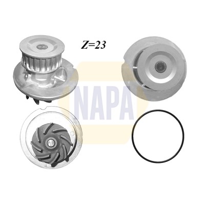 Water Pump fits CHEVROLET LACETTI J200 1.8 06 to 13 LDA Coolant NAPA 96499089 - Picture 2 of 7