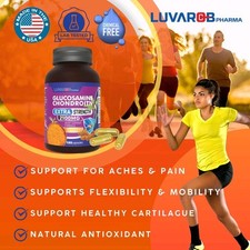 Glucosamine Chondroitin with Msm  Tumeric 180 Cap 2100MG Joint Support Formula
