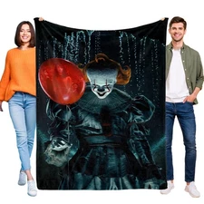 Pennywise Blanket Soft Flannel Bed Sofa Couch Throw Birthday Gift