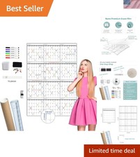 **Ultimate 52x36 Inches Large Dry Erase Wall Calendar -  Laminated & Reusable...