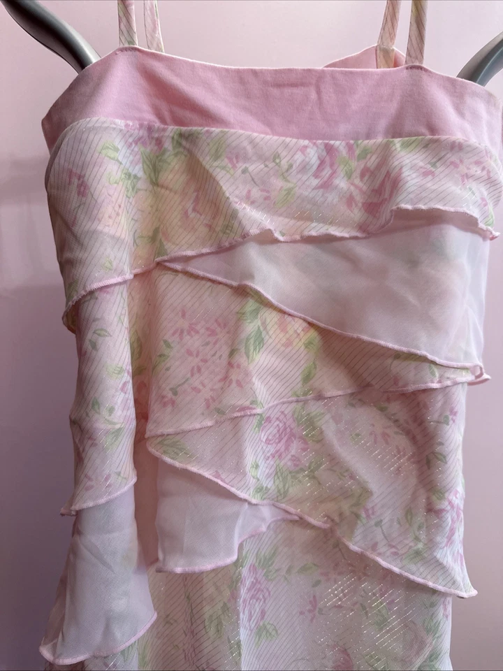 Vintage Y2K Limited Too Pink Ruffle Top Girls L 14 - Image 3 of 4