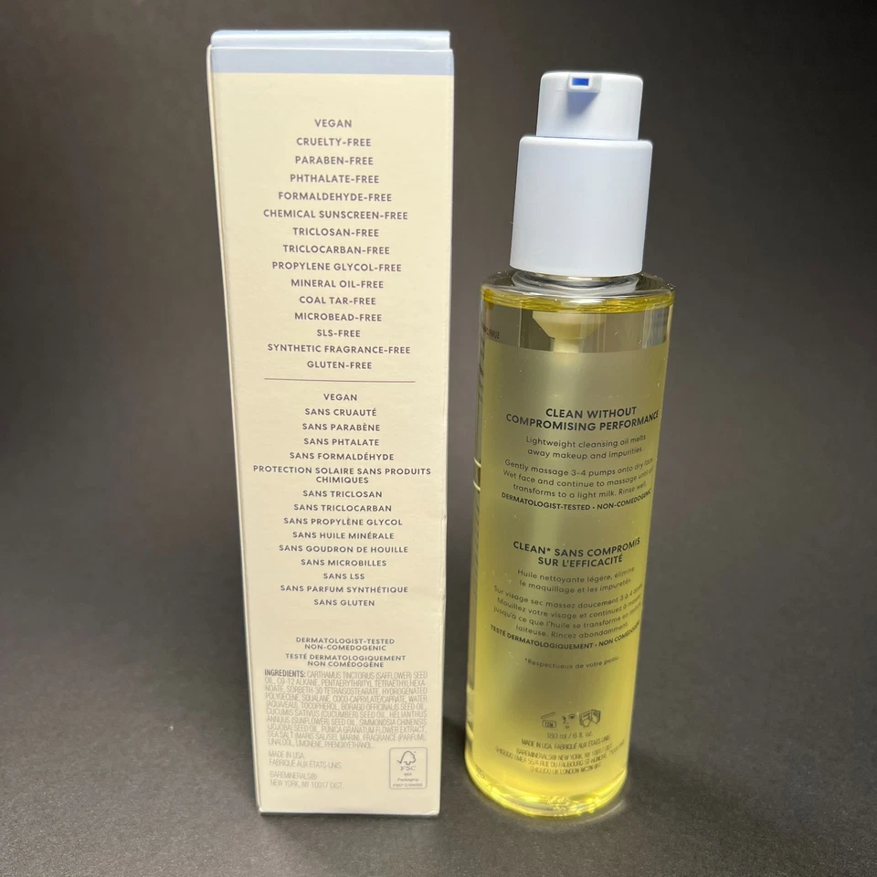 Увлажняющее очищающее масло BareMinerals Smoothness с подсолнечным маслом 6 жидких унций - Изображение 3 из 3