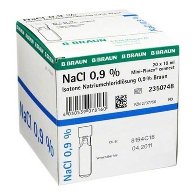 Kochsalzlösung 0,9% Miniplasco connect · 20X10 ml · PZN 02737756