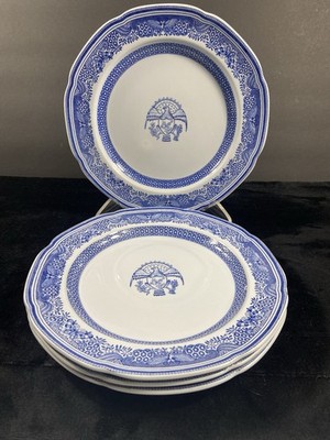Spode Copeland Heritage Blue Dinner Plate 10.25  Set Of 4 Vintage