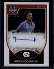 2023-24 Bowman University Chrome #07BA-ABA Armando Bacot  Auto 03/99