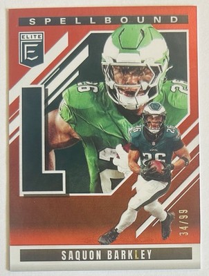 2025 Panini Donruss Elite - Spellbound Saquon Barkley Red /99