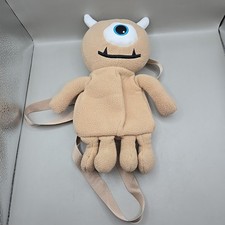 RARE Disney Monsters, Inc. Boo's Teddy Little Mikey Plush Toy Zip-Up Bag Purse