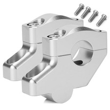 7/8" 22mm Handlebar Bar Risers Motorcycle Bar Clamps 7/8" Bar For silver