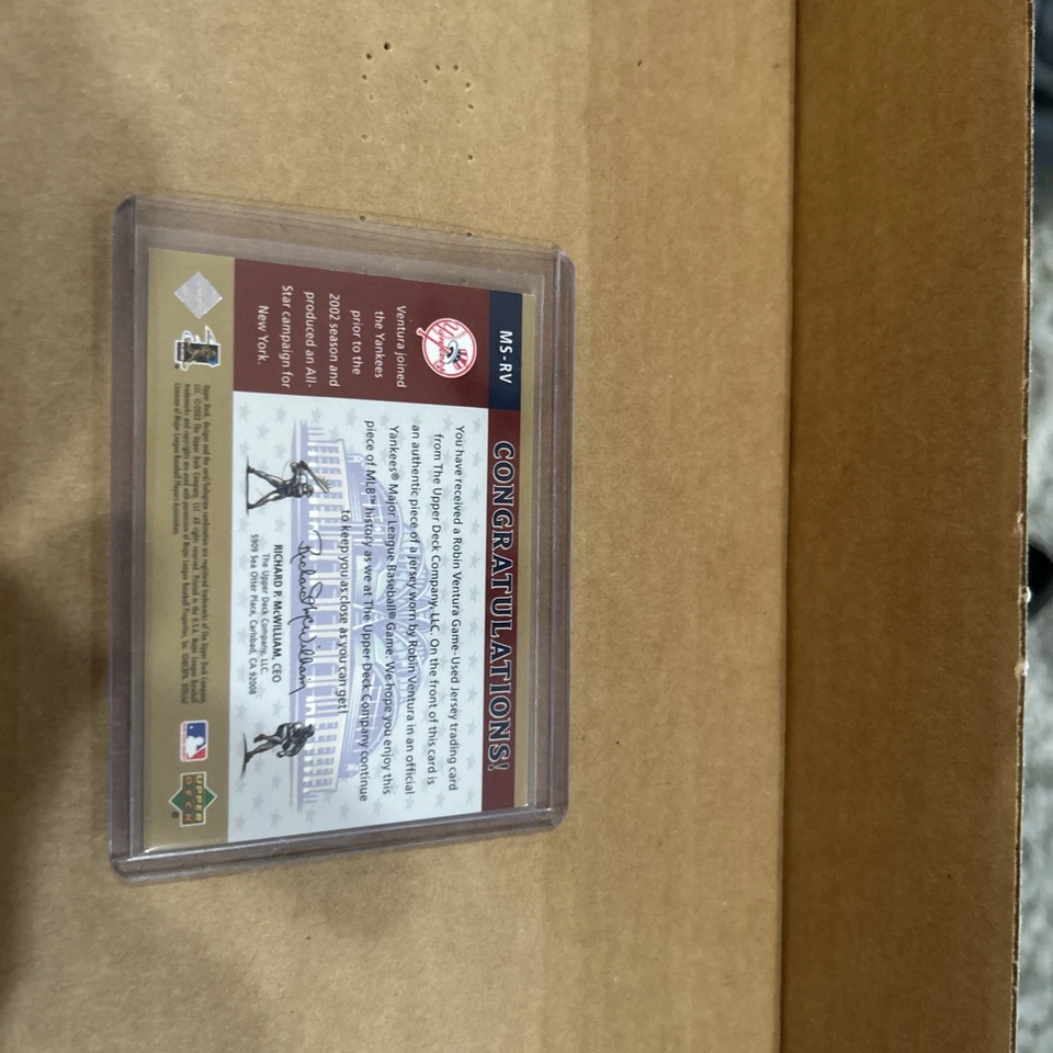 2003 Upper Deck Mid-Summer Stars Swatches Robin Ventura New York Yankees - Image 2 of 2