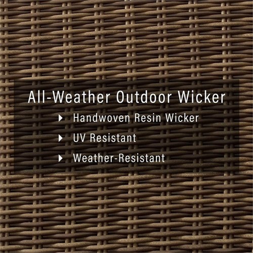 Crosley Furniture Bradenton 5-PC Wicker / Rattan Patio Conversation Set in Brown - Picture 18 of 21