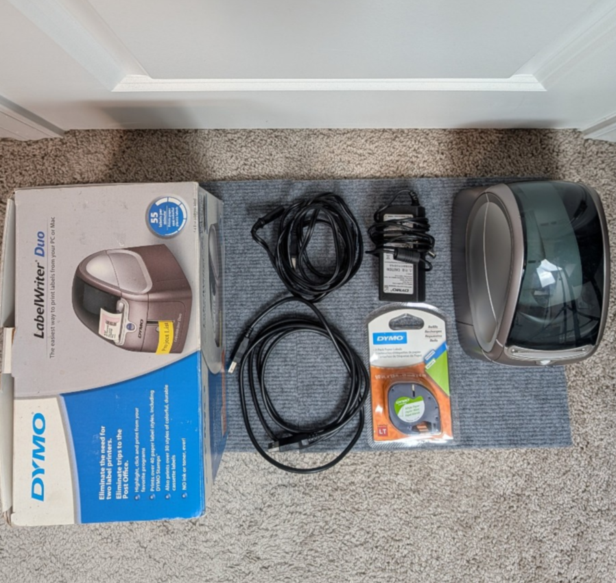 Dymo Labelwriter Duo 93105 0041007 Refill Included Thermal Printer Tested Office