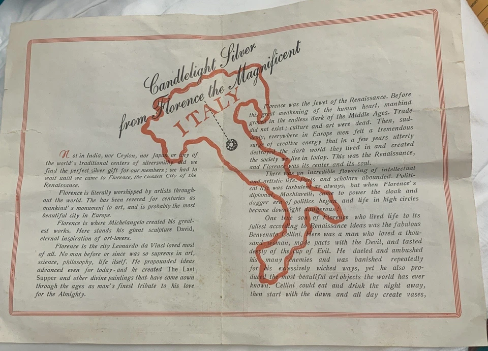 Vintage 5 -piece Florentine Serving Set Florence Italy 1950s - Image 4 of 4