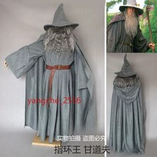 The Hobbit Gandalf Cosplay Costume Halloween Wizard Outfit Cape Full Suit Prop