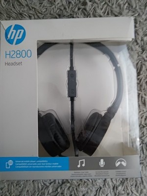HP H2800 Kabelgebundene Kopfhörer 3,5 mm Headset mit Mikrofon Schwarz/Gold