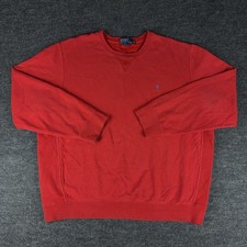 Vintage Polo Ralph Lauren Sweatshirt Mens XL Red Fleece Crewneck Pony Logo 00s