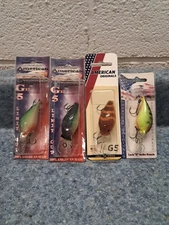 4 Luck E Strike G5 Crankbait  American Originals 3/8oz AOWH Model Wiggle Wart 