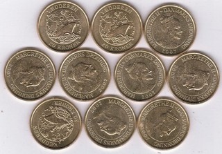 Dänemark Denmark S 136 KM 921: 20 Kronen 10 Stück wholesale dealer Händler lot