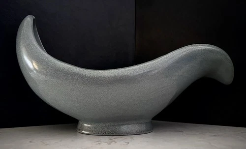 Vintage Mid-Century Red Wing Pottery Console Vase Planter No. 1582 Gray NICE!