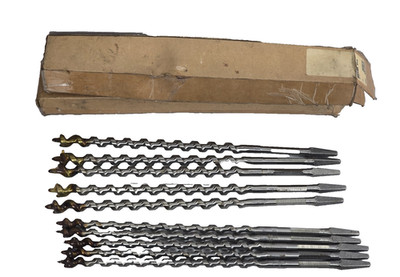 Irwin Auger Drill Bit Set 10pc Jennings Pattern Wood Brace Bits 3/8'' 1/2'' Brazil