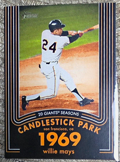 Topps 2013 Topps Heritage 20 Giants Seasons Willie Mays Candlestick Park #18