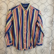 Men  s Ralph Lauren Multicolor Stripe Long Sleeve Shirt Size Large 16/18 