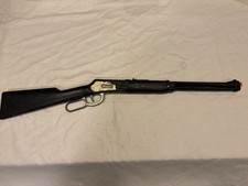 Vintage Daisy Lever Action Trainer Prop Black Plastic Rifle Toy Noise Maker