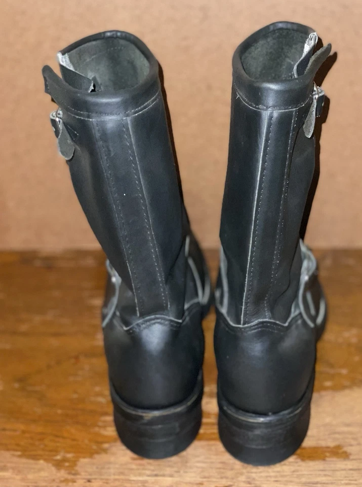 Chippewa  11” Size 8.5D Men’s Black Leather Steel Toe Motorcycle Boots 27863 USA - Image 3 of 4