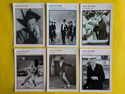 FRED ASTAIRE / 6 Filmstar - Sammelkarten