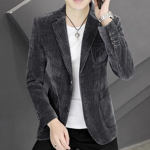 Comfortable Corduroy Suits Men Autumn Casual Korean-style Slim Single-Western - Picture 25 of 27