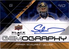 2008-09 Black Diamond Gemography #GSZ Marek Schwarz Auto - HKY