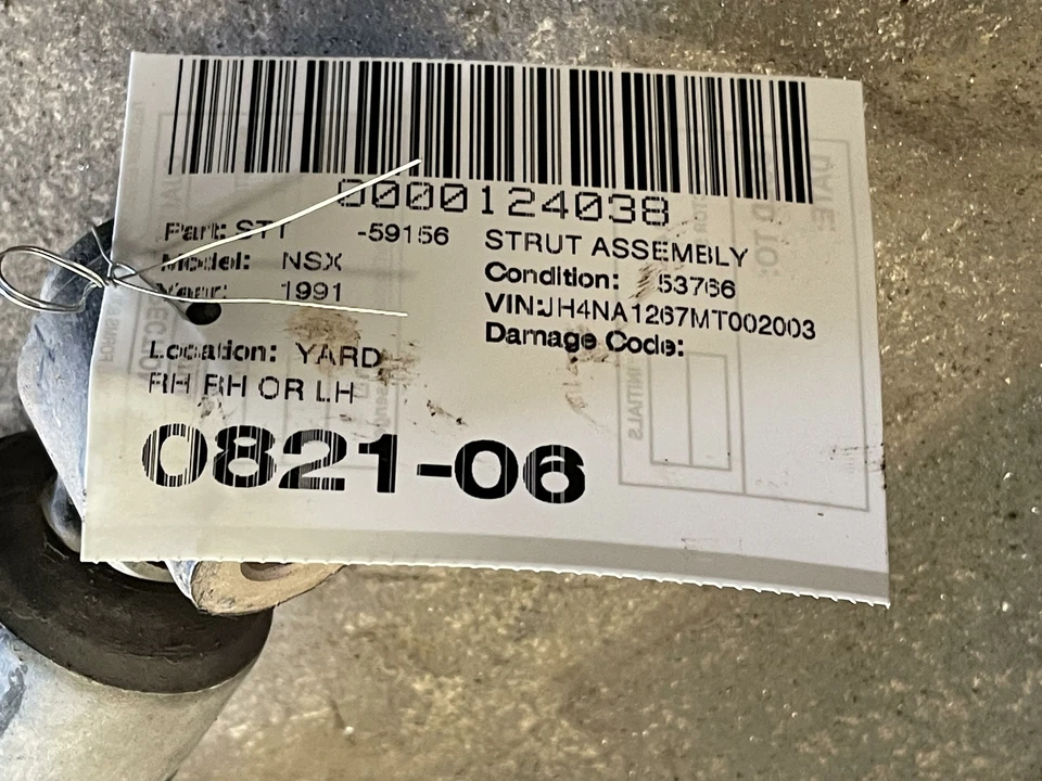 1991-1995 ACURA NSX TRASERO IZQUIERDO O DERECHO AMORTIGUADOR PUNTAL BOBINA MONTAJE OEM Foto 4 de 4