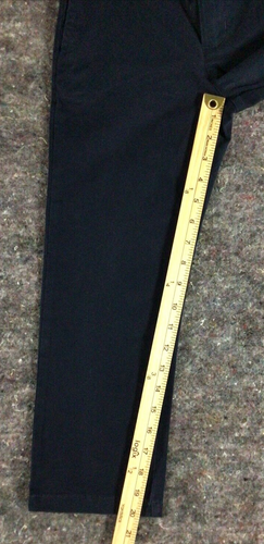 Boys Navy Flat Front Size 6 Husky Cotton Adjustable Waist School Uniform Pants - Picture 7 of 11