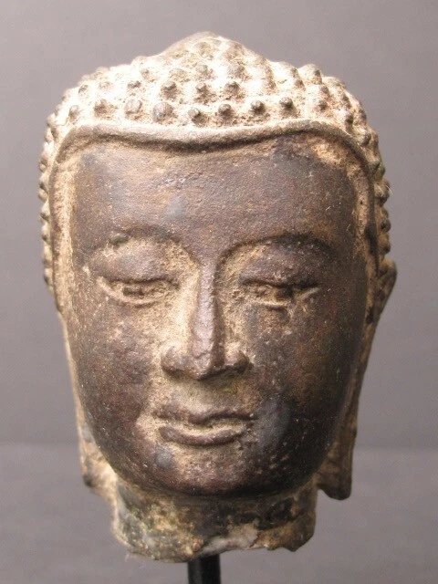 Grand Buste Bouddha Antique 82 Cm - Statue Dorée - IXIA - Décoration Intérieure