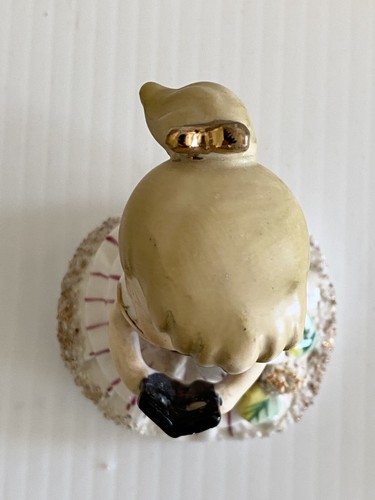 Lefton Girl Bell W/ Spaghetti Trim Costume Mask Masquerade Figurine Vintage - Picture 13 of 13