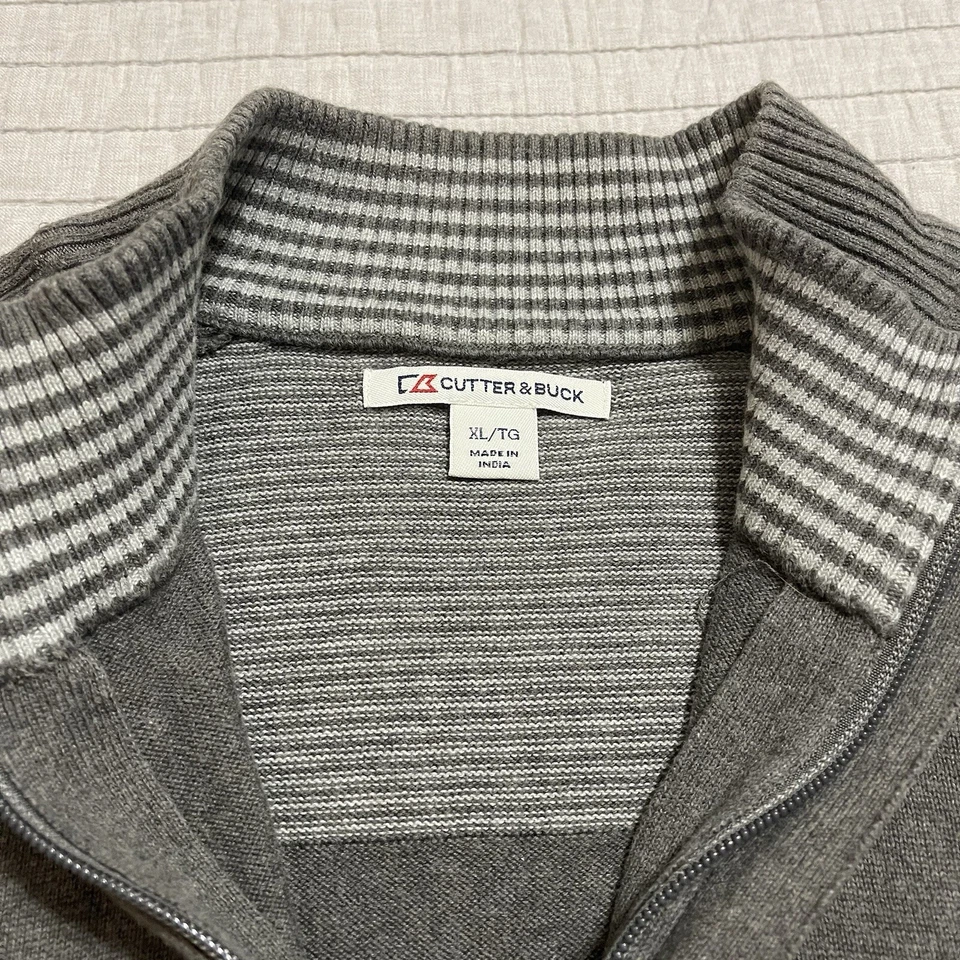 Cutter & Buck Baylor University Gray Broadview Half Zip Sweater Size XL MCS01424 - Image 2 of 4