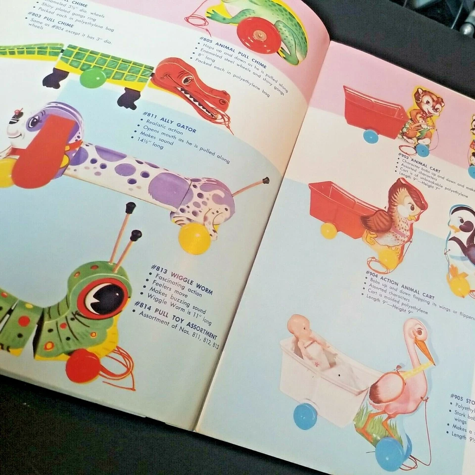 RARE VINTAGE GONG BELL TOYS CATALOG USA ~ PUSH, PULL and RIDE ON TOYS Foto 4 de 4