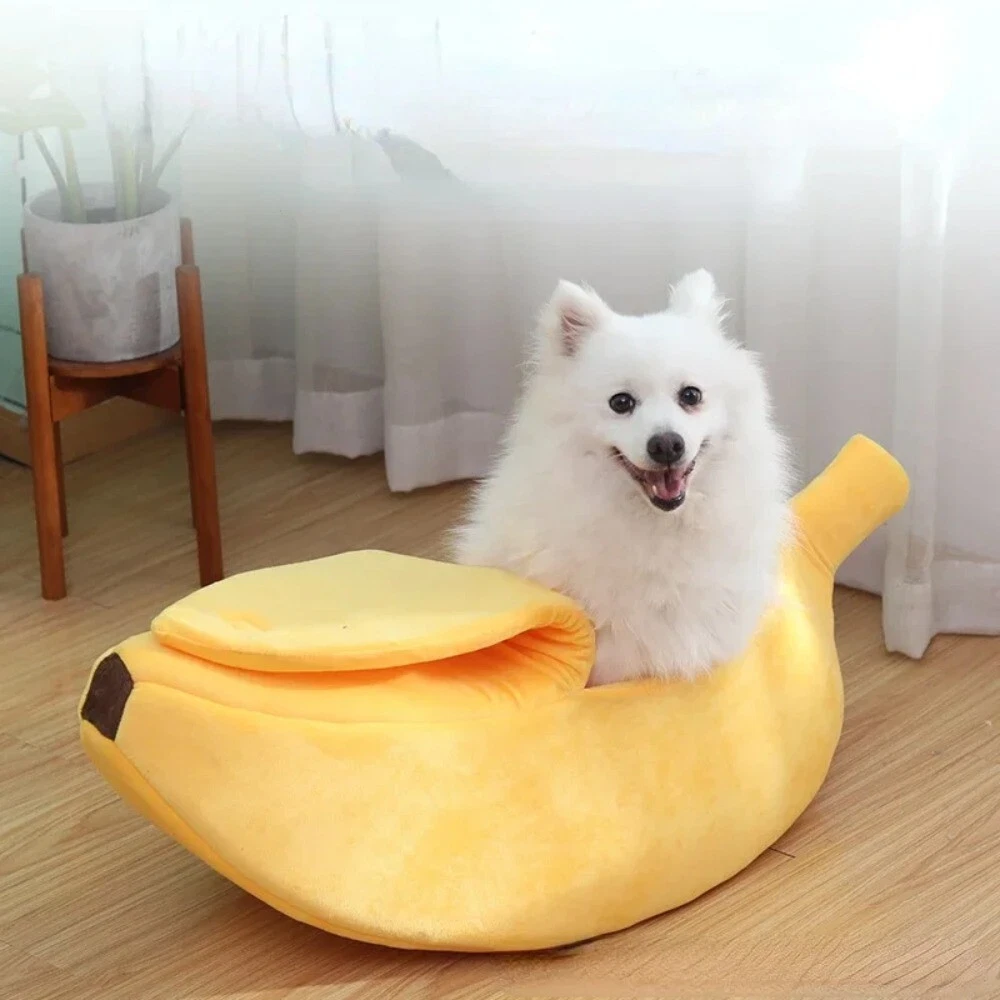 Winter pet banana shaped warm cat nest dog nest pet nest hamster nest pet bed